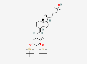Two-dimensional chemical structure of (R)-6-((1R,3aS,7aR,E)-4-((Z)-2-((3S,5R)-3,5-bis(tert-butyldimethylsilyloxy)-2-methylenecyclohexylidene)ethylidene)-7a-methyloctahydro-1H-inden-1-yl)-2-methylheptan-2-ol