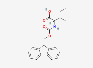 Two-dimensional chemical structure of N-[(9H-fluoren-9-ylmethoxy)carbonyl]-L-isoleucine