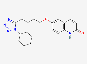 Two-dimensional chemical structure of Cilostazol Related Compound B / 3,4-Dehydro Cilostazol, CAS 73963-62-9