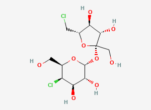 Two-dimensional chemical structure of Sucralose EP Impurity E /4,6′-dichloro-4,6′-dideoxygalactosucrose, CAS 55832-24-1