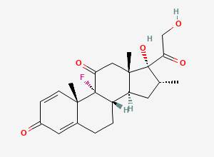Two-dimensional chemical structure of 11-Dehydrodexamethasone, CAS 2964-81-0