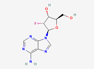 Two-dimensional chemical structure of 2'-Fluoro-2'-deoxyadenosine