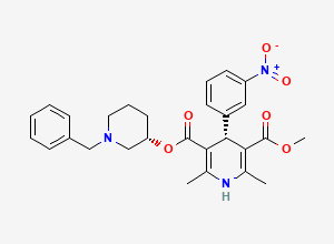 Two-dimensional chemical structure of (3S,4'R)-Benidipine HCl