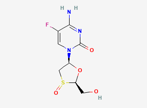 Two-dimensional chemical structure of Emtricitabine Sulfoxide Impurity Isomer-1 / Emtricitabine IP Impurity G, CAS 152128-77-3
