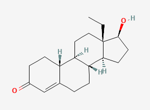 Two-dimensional chemical structure of Levonorgestrel EP Impurity K/ 18-methylnandrolone, CAS 793-55-5
