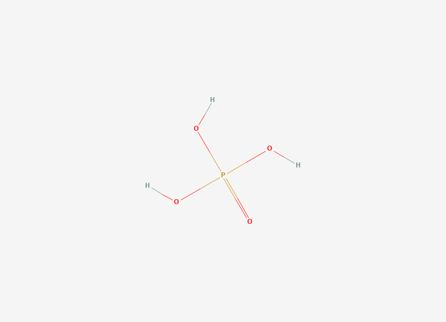 Two-dimensional chemical structure of Phosphoric Acid