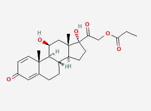 Two-dimensional chemical structure of Prednisolone 21-propionate