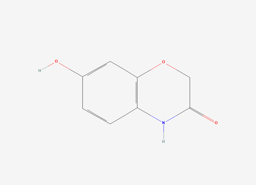 Two-dimensional chemical structure of 7-hydroxy-3,4-dihydro-2H-1,4-benzoxazin-3-one