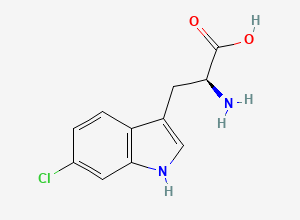 Two-dimensional chemical structure of 6-chloro-L-tryptophan