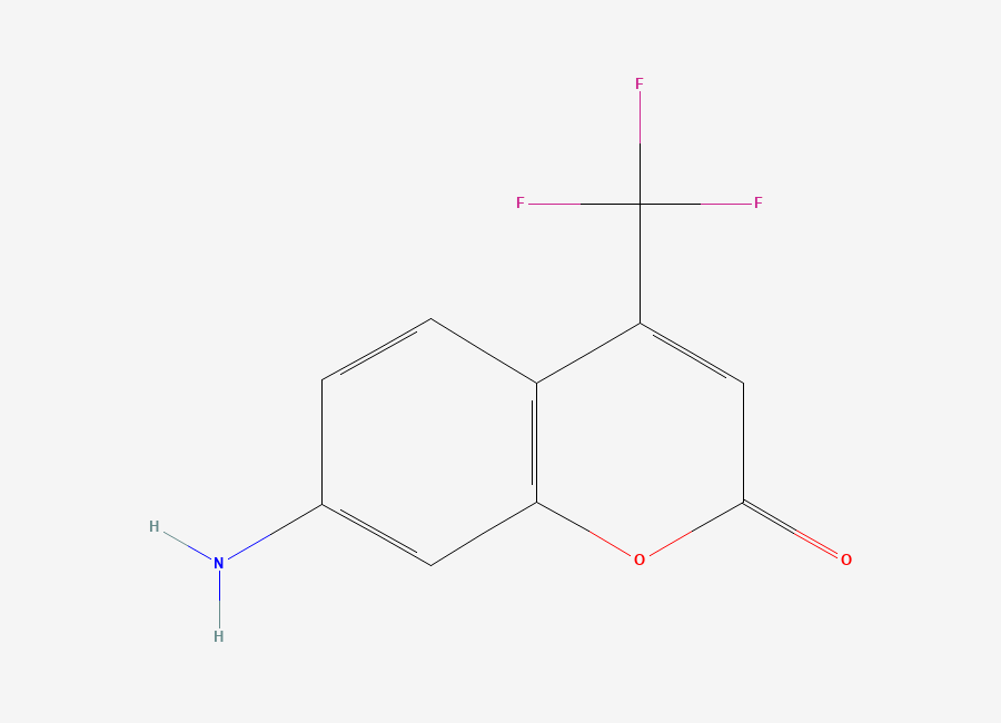 Two-dimensional chemical structure of 7-Amino-4-(trifluoromethyl)coumarin