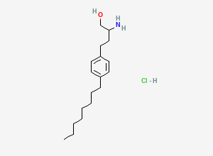 Two-dimensional chemical structure of β-Amino-4-octylbenzenebutanol Hydrochloride