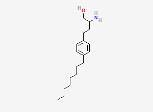 Two-dimensional chemical structure of 2-Amino-4-(4-octylphenyl)butan-1-ol