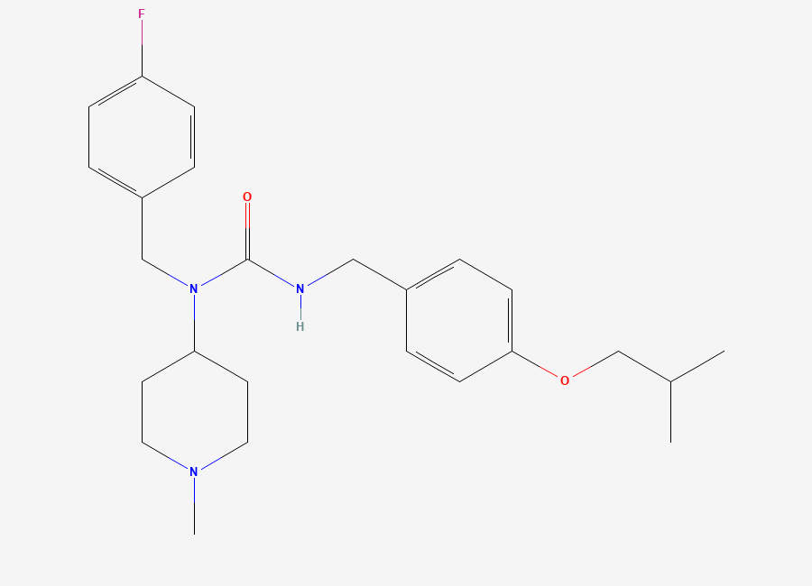 Two-dimensional chemical structure of Pimavanserin, CAS 706779-91-1