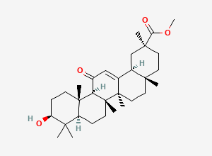 Two-dimensional chemical structure of Methyl (3beta,18alpha,20beta)-3-hydroxy-11-oxoolean-12-en-29-oate