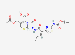 Two-dimensional chemical structure of Cefcapene Pivoxil Impurity 73