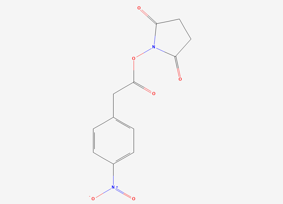 Two-dimensional chemical structure of 2,5-Pyrrolidinedione, 1-(((4-nitrophenyl)acetyl)oxy)-