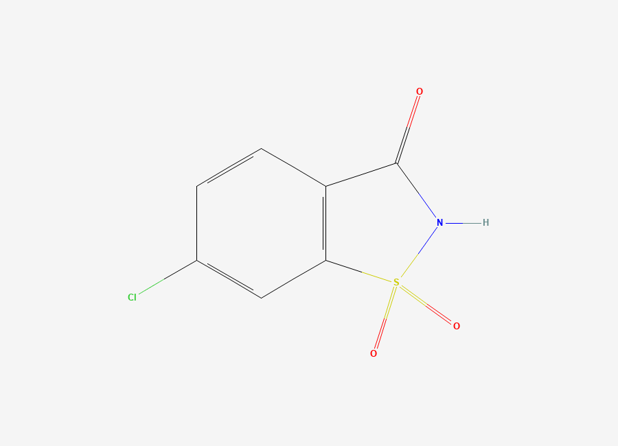 Two-dimensional chemical structure of 6-Chlorosaccharin