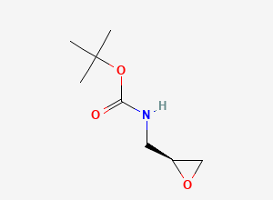 Two-dimensional chemical structure of (S)-N-Boc-2,3-epoxypropylamine