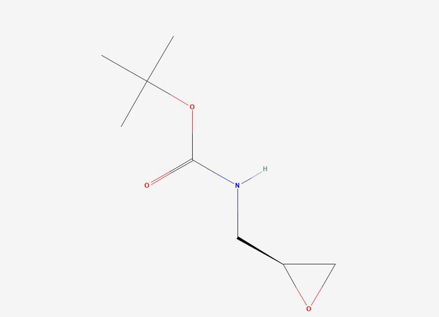 Two-dimensional chemical structure of (S)-N-Boc-2,3-epoxypropylamine