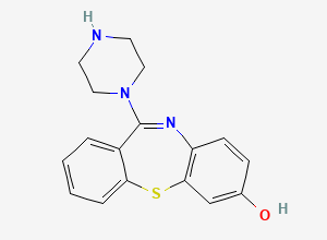 Two-dimensional chemical structure of 7-Hydroxy N-Desalkyl Quetiapine, CAS 232597-73-8