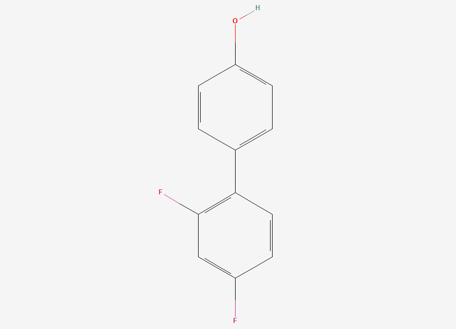 Two-dimensional chemical structure of 2',4'-Difluoro(1,1'-biphenyl)-4-ol