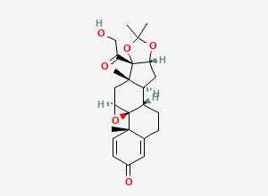Two-dimensional chemical structure of 9-Desfluoro-9(11)-epoxy Triamcinolone Acetonide