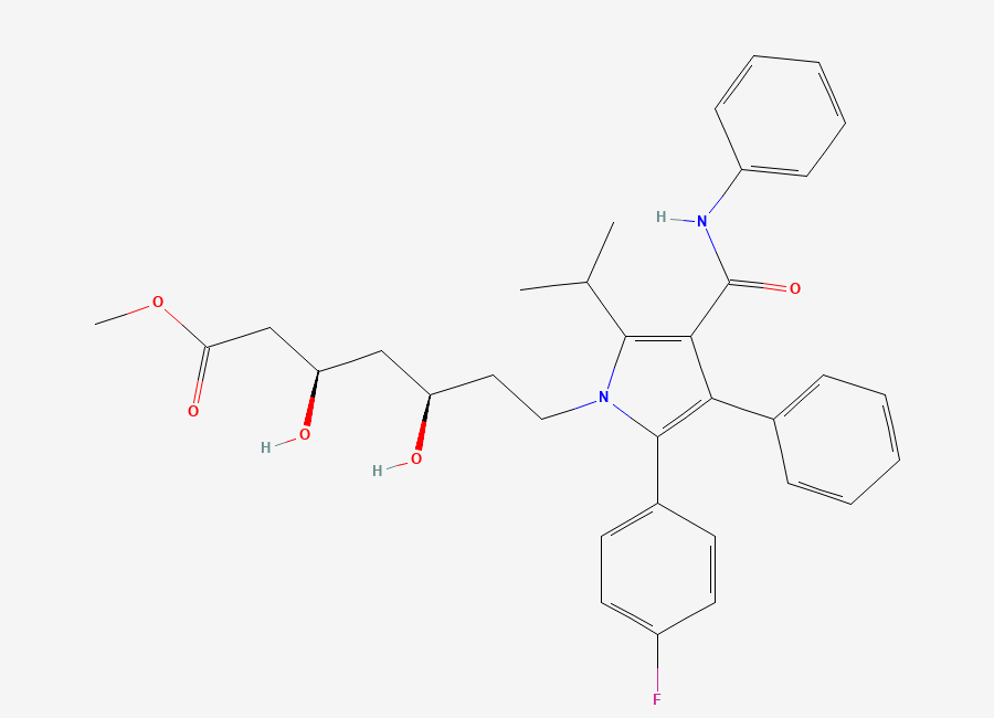 Two-dimensional chemical structure of Atorvastatin EP Impurity K, CAS 345891-62-5