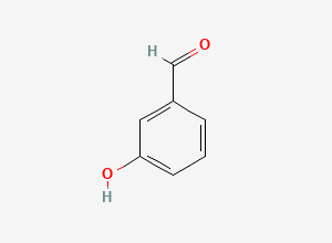 Two-dimensional chemical structure of Phenylephrine 3-Hydroxybenzaldehyde Impurity / 3-Hydroxybenzaldehyde, CAS 100-83-4