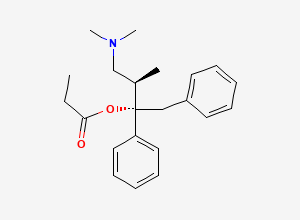 Two-dimensional chemical structure of Dextropropoxyphene, CAS 469-62-5