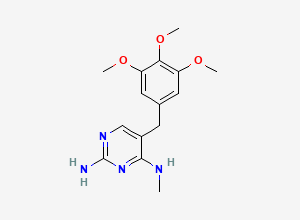 Two-dimensional chemical structure of N4-Methyl-5-(3,4,5-trimethoxybenzyl)-pyrimidine-2,4-diamine, CAS 92653-78-6