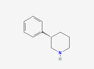 Two-dimensional chemical structure of (S)-3-Phenylpiperidine