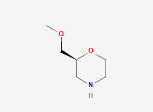 Two-dimensional chemical structure of (2S)-2-(methoxymethyl)morpholine