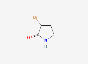 Two-dimensional chemical structure of 3-Bromopyrrolidin-2-one