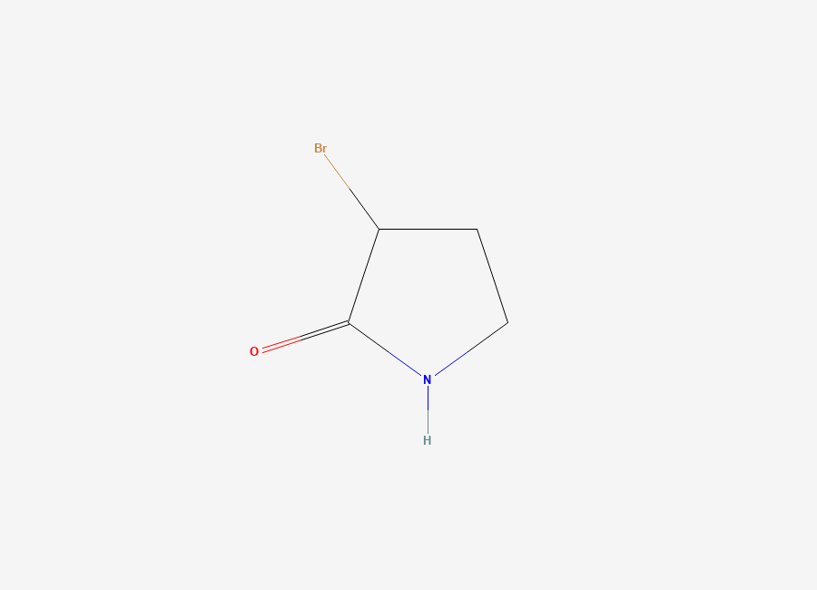 Two-dimensional chemical structure of 3-Bromopyrrolidin-2-one