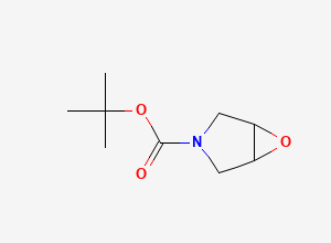 Two-dimensional chemical structure of tert-Butyl 6-Oxa-3-azabicyclo(3.1.0)hexane-3-carboxylate