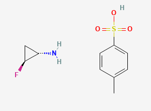 Two-dimensional chemical structure of (1S,2S)-2-fluorocyclopropanamine tosylate