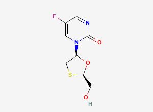 Two-dimensional chemical structure of Emtricitabine Desamino Impurity, CAS 1055312-45-2