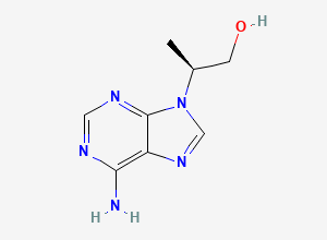 Two-dimensional chemical structure of (2S)-2-(6-aminopurin-9-yl)propan-1-ol