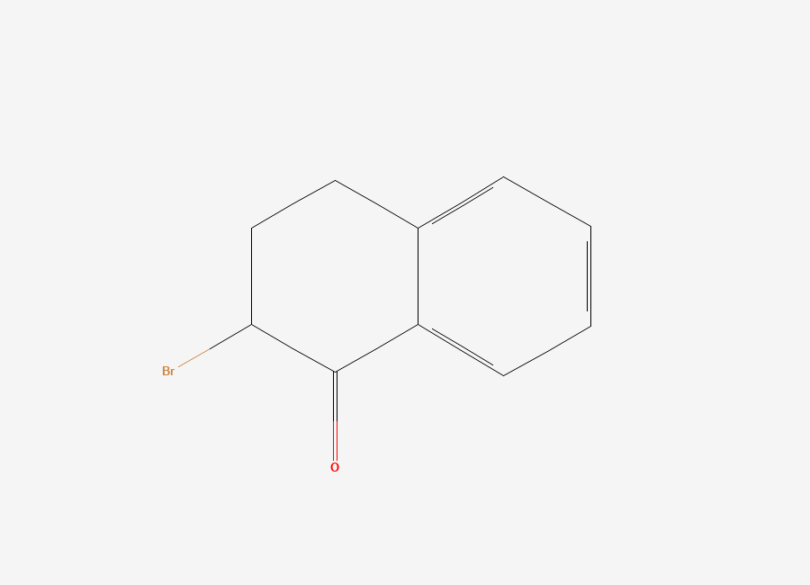 Two-dimensional chemical structure of 1(2H)-Naphthalenone, 2-bromo-3,4-dihydro-