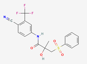 Two-dimensional chemical structure of Bicalutamide EP Impurity A/ Desfluoro Bicalutamide, CAS 90357-05-4