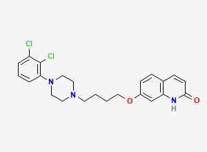 Two-dimensional chemical structure of Aripiprazole EP Impurity E / Aripiprazole Related Compound G/ Dehydro Aripiprazole, CAS 129722-25-4