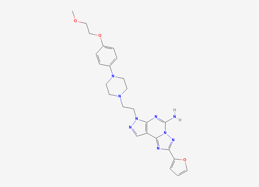 Two-dimensional chemical structure of Preladenant, CAS 377727-87-2