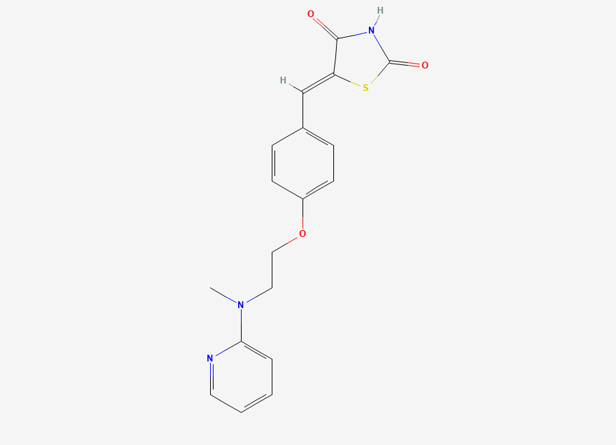 Two-dimensional chemical structure of Didehydro rosiglitazone, (5Z)-