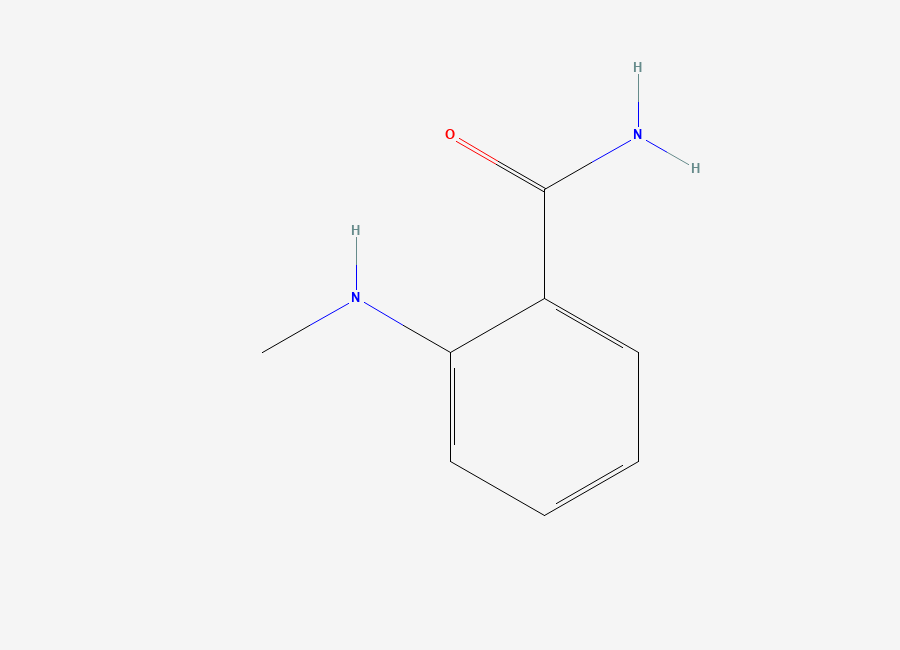 Two-dimensional chemical structure of 2-(Methylamino)benzamide
