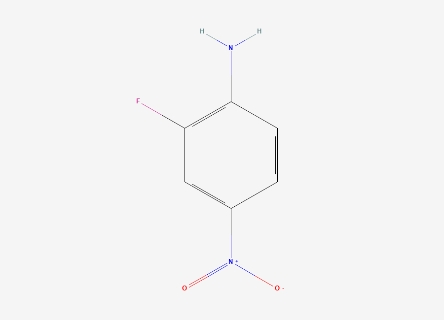 Two-dimensional chemical structure of 2-Fluoro-4-nitroaniline