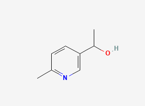 Two-dimensional chemical structure of 1-(6-Methylpyridin-3-yl)ethan-1-ol