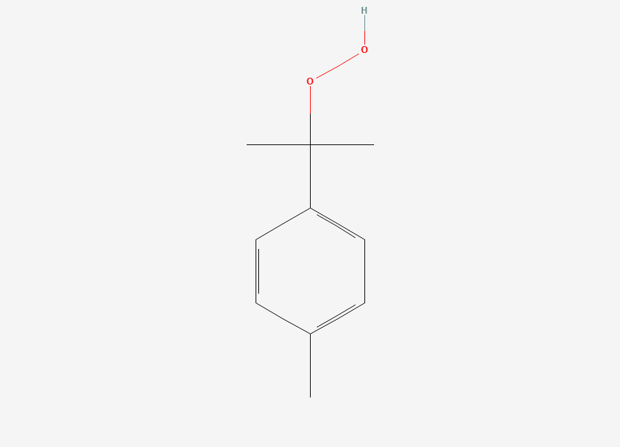 Two-dimensional chemical structure of 8-hydroperoxy-p-cymene, CAS 3077-71-2