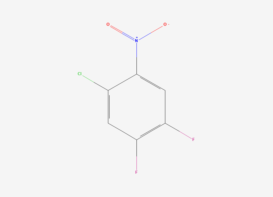 Two-dimensional chemical structure of 1-Chloro-4,5-difluoro-2-nitrobenzene