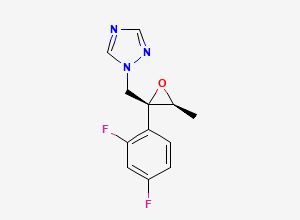 Two-dimensional chemical structure of 1-((2-(2,4-Difluorophenyl)-3-methyloxiran-2-yl)methyl)-1H-1,2,4-triazole, (2R-cis)-