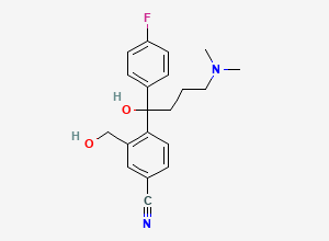 Two-dimensional chemical structure of Escitalopram Open Ring, CAS 103146-25-4